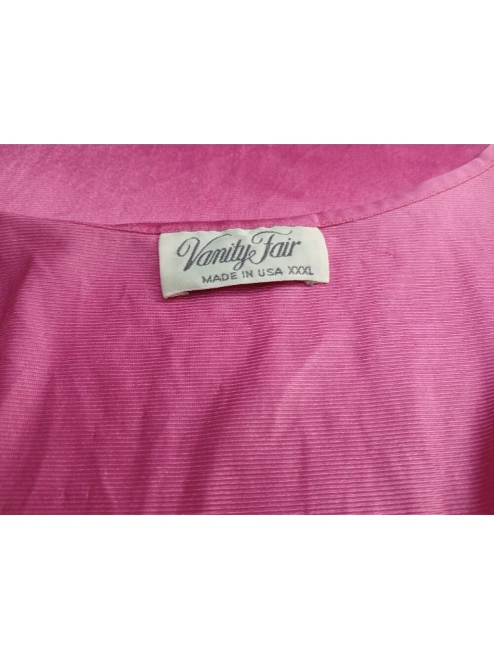 Vintage Vanity Fair Bright Pink Sleeveless Nightgown Size XXXL Lace Bodice Bow - Picture 9 of 10